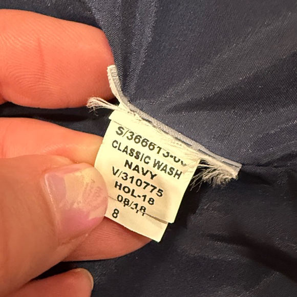 Banana Republic Dark Blue Checkered Navy Suit Washable - Picture 8 of 12